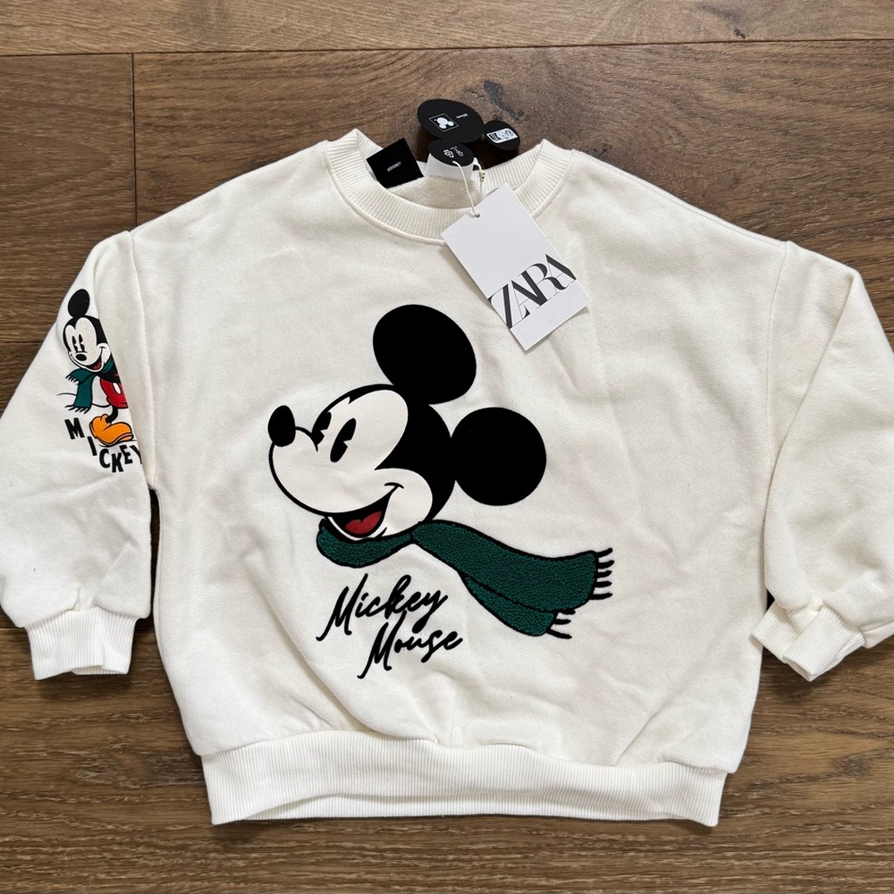 Zara Kids Mickey Mouse Sweatshirt 6y NWT